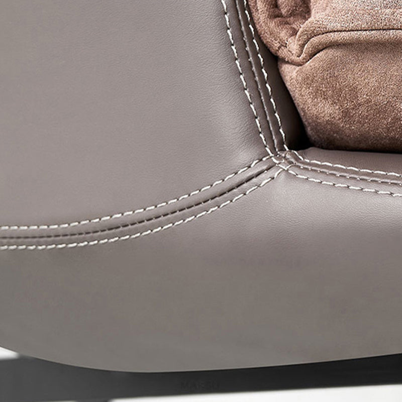 Modern Style Fabric Armrest Cushioned Against Black Arm Chair