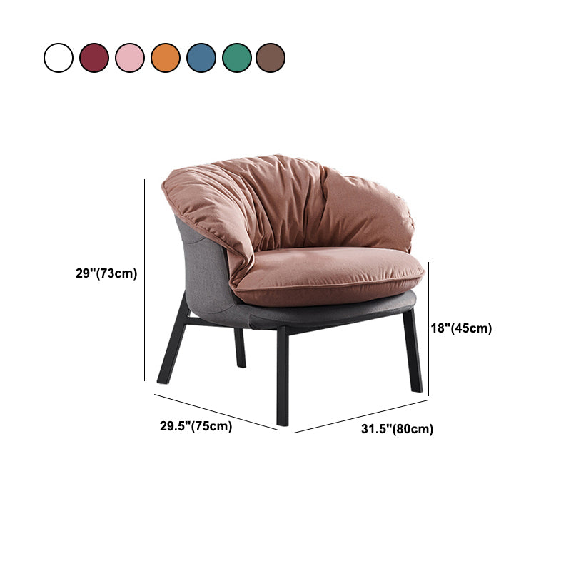 Modern Style Fabric Armrest Cushioned Against Black Arm Chair