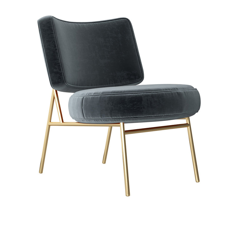 Glam Style 26" Wide Fixed Back 4 Legs Sponge Armless Side Chair