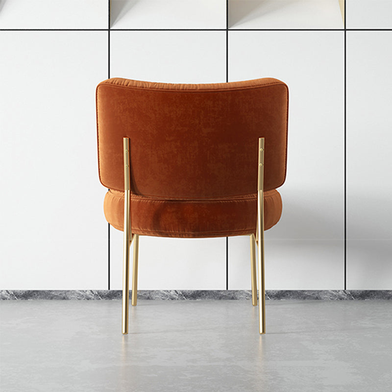 Glam Style 26" Wide Fixed Back 4 Legs Sponge Armless Side Chair