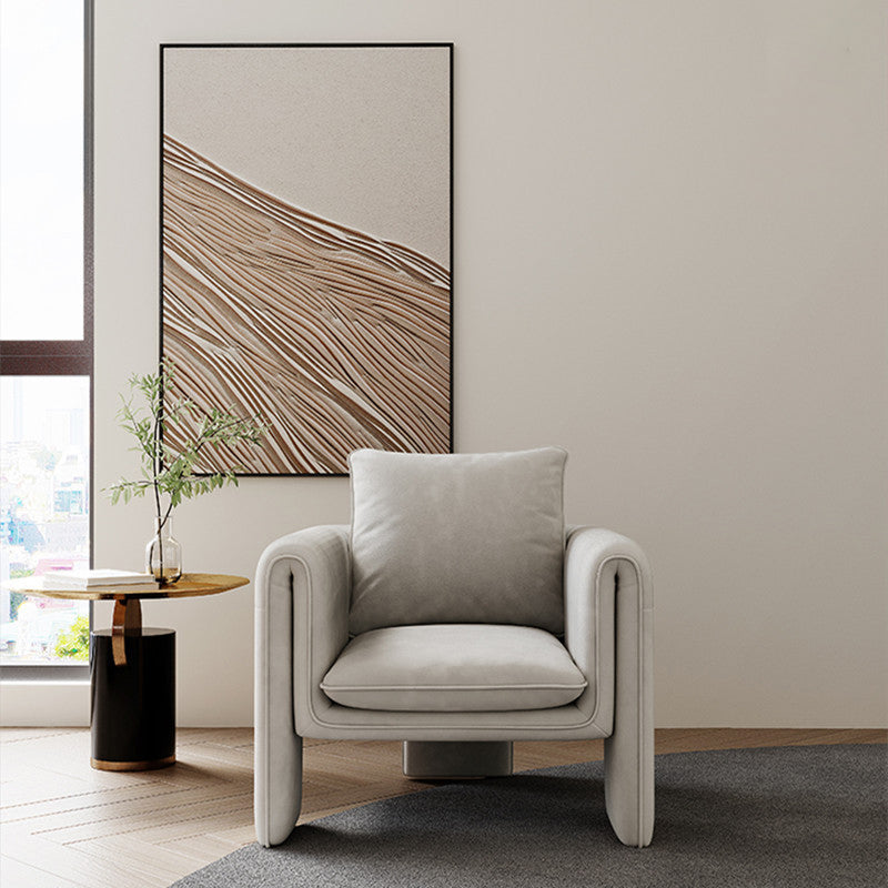 31.5" Wide Contemporary Style Single Sofa Chair Leather Arm Chair for Living Room