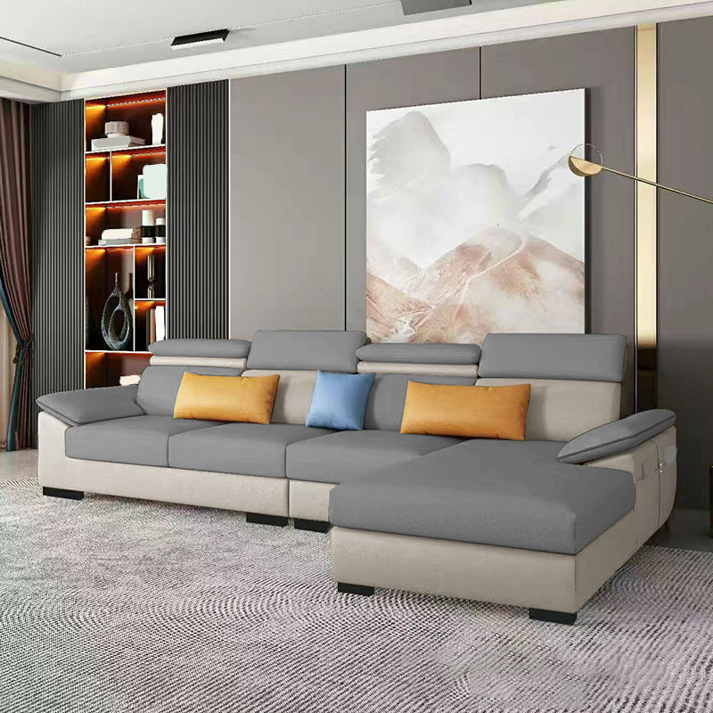 Contemporary Stain-Resistant Faux Leather Cushion Back Sectionals