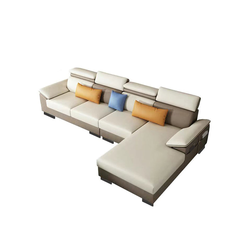 Contemporary Stain-Resistant Faux Leather Cushion Back Sectionals