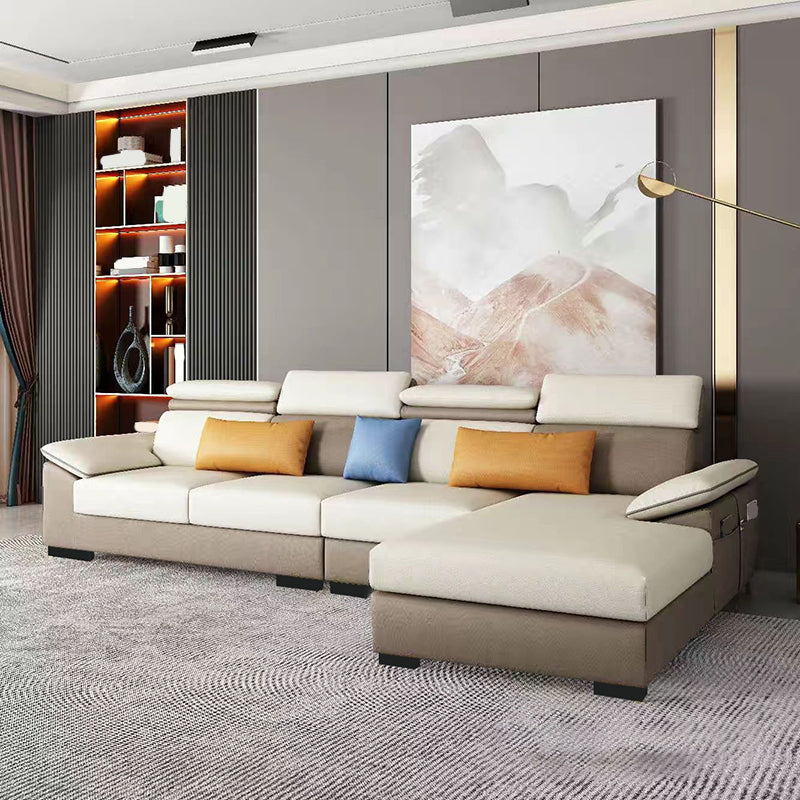 Contemporary Stain-Resistant Faux Leather Cushion Back Sectionals