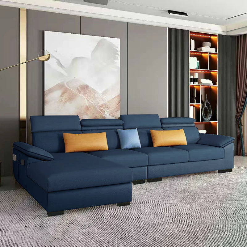 Contemporary Stain-Resistant Faux Leather Cushion Back Sectionals