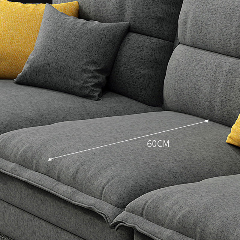 Scandinavian Stain-Resistant Faux Leather 4-Seater L-Shape Sectional Set