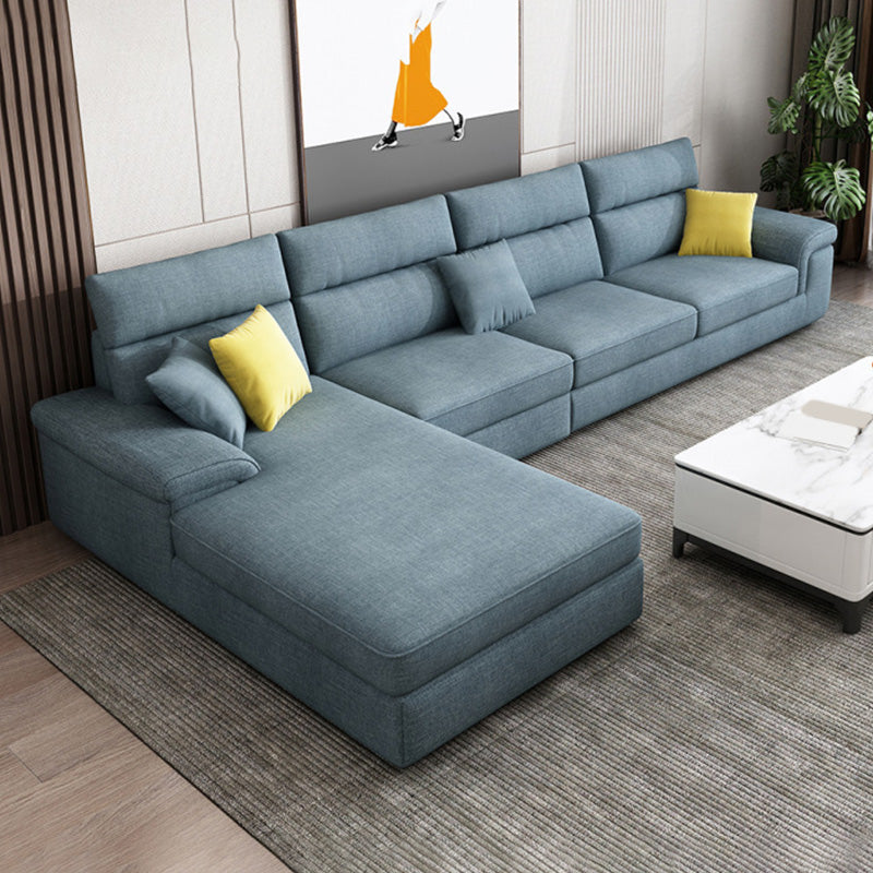 Contemporary 4-seater Fabric Sectional 125.98" W Pillow Top Arm