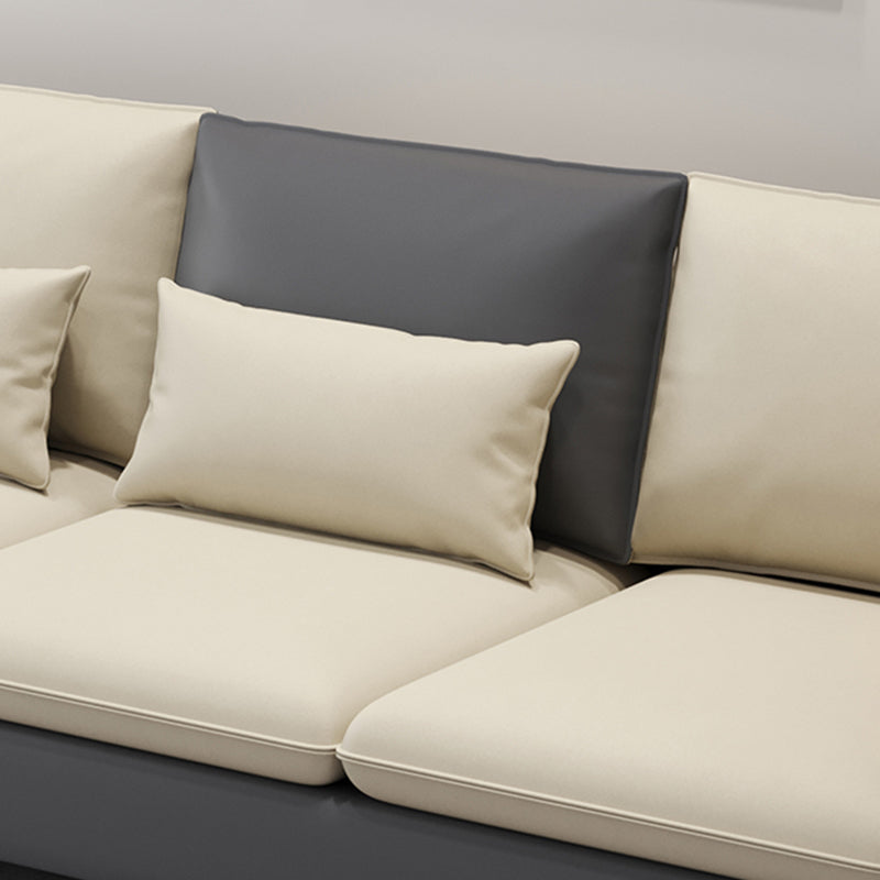 106.29" L Faux Leather Sectional Stain-Resistant Square Arm Sectional
