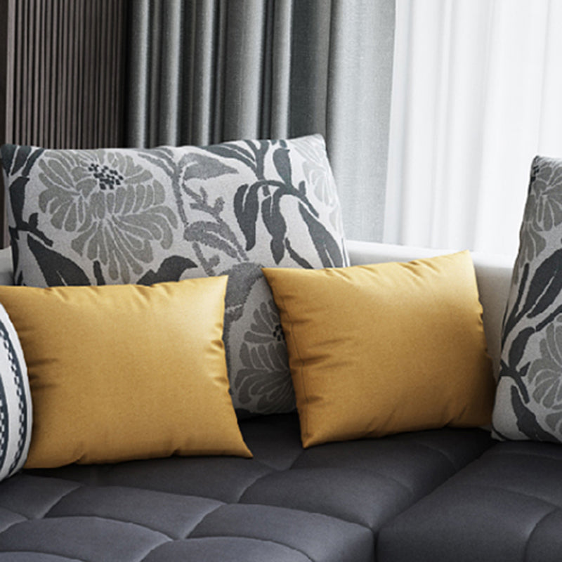Contemporary Square Arm Stain-Resistant Slipcovered Storage Sofa
