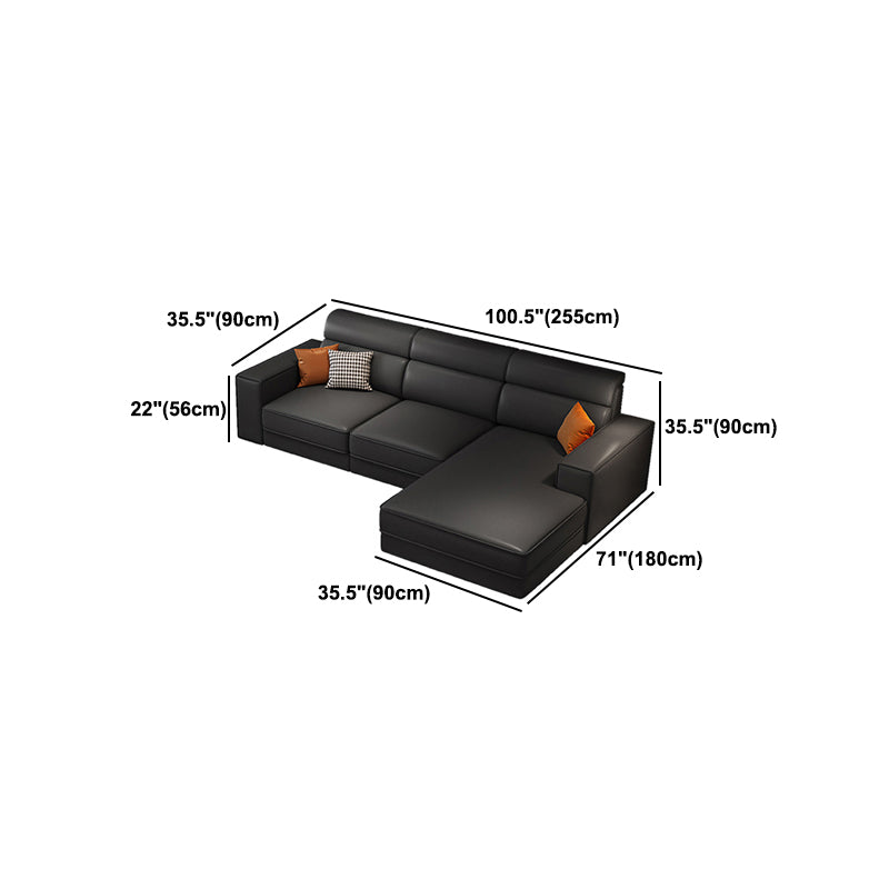Scandinavian Dark Gray Square Arm Stain-Resistant Faux Leather Sofa