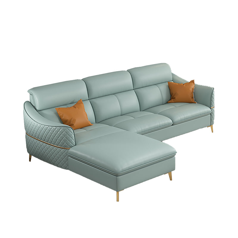 36.22" Tall Modern Genuine Leather Sectional/Sofa with Cushion Back