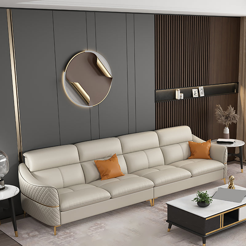 36.22" Tall Modern Genuine Leather Sectional/Sofa with Cushion Back