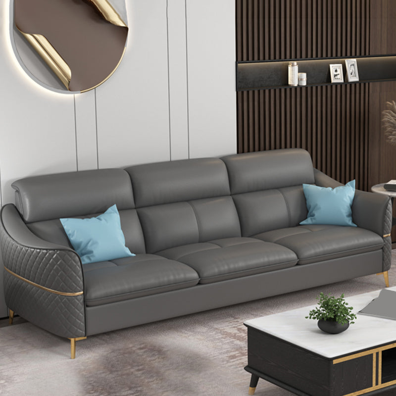 36.22" Tall Modern Genuine Leather Sectional/Sofa with Cushion Back