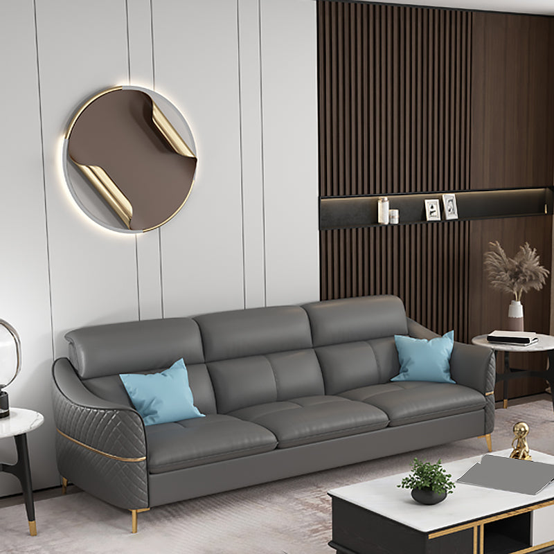 36.22" Tall Modern Genuine Leather Sectional/Sofa with Cushion Back