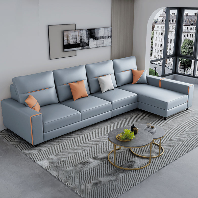 37.40" Tall Modern Sectional Dark Gray Stain-Resistant Sectional