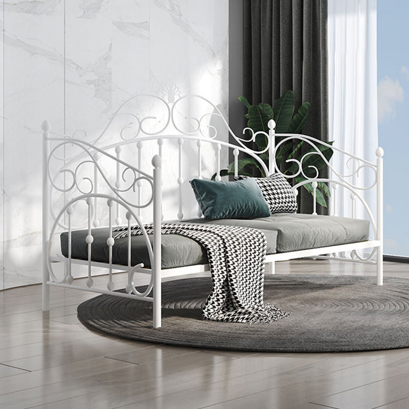 45.27" Metal DayBed with Headboard Low Profile Bed for Bedroom