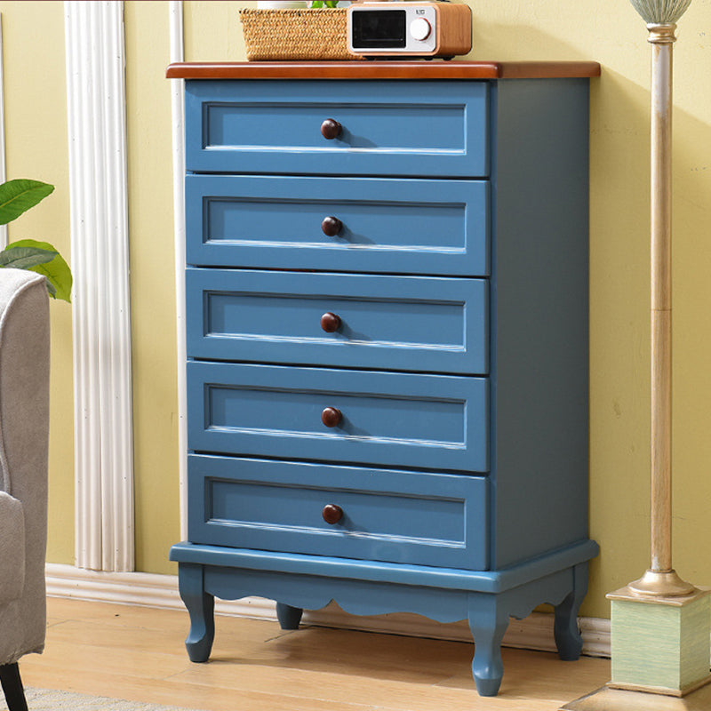 Mid-Century Modern Wood Accent Chest with Drawers 13.77" Wide Side Cabinet