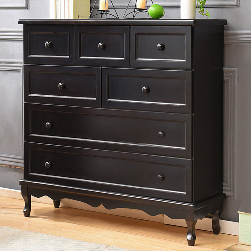 Mid-Century Modern Wood Accent Chest with Drawers 13.77" Wide Side Cabinet