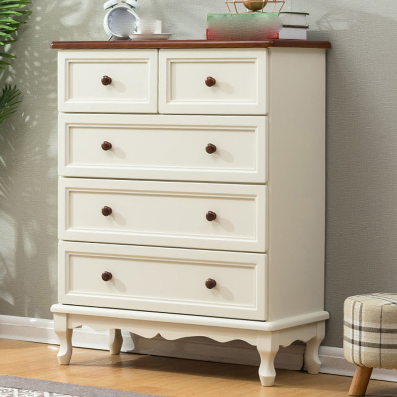 Mid-Century Modern Wood Accent Chest with Drawers 13.77" Wide Side Cabinet