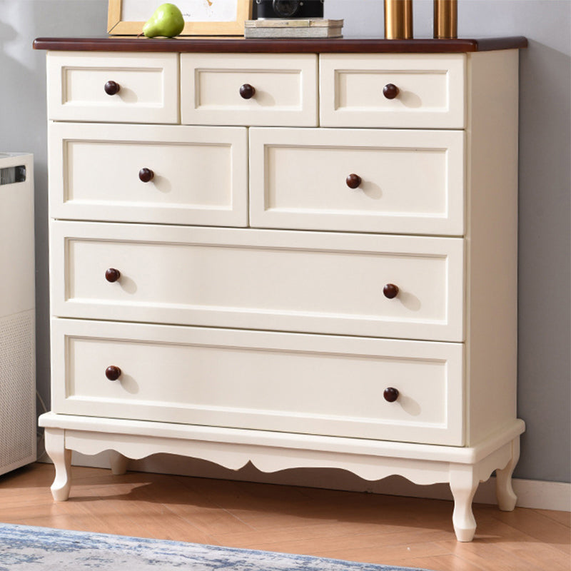 Mid-Century Modern Wood Accent Chest with Drawers 13.77" Wide Side Cabinet