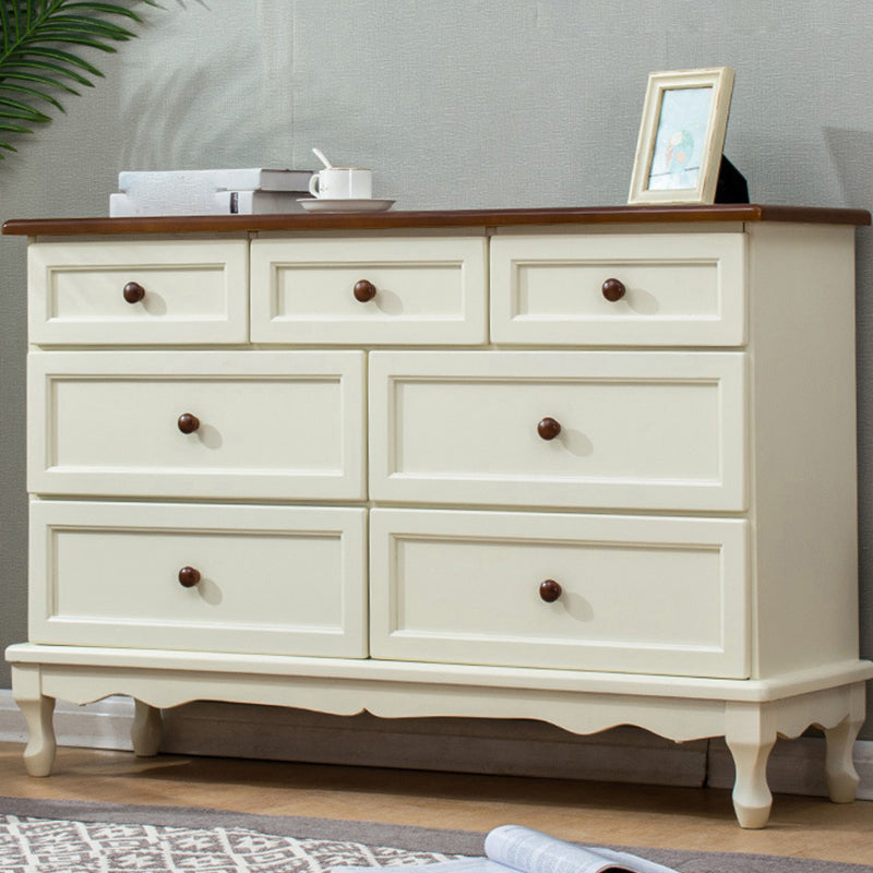 Mid-Century Modern Wood Accent Chest with Drawers 13.77" Wide Side Cabinet