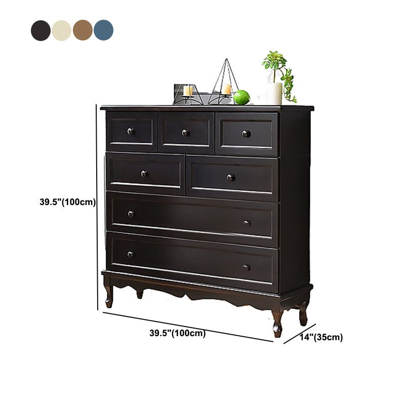 Mid-Century Modern Wood Accent Chest with Drawers 13.77" Wide Side Cabinet