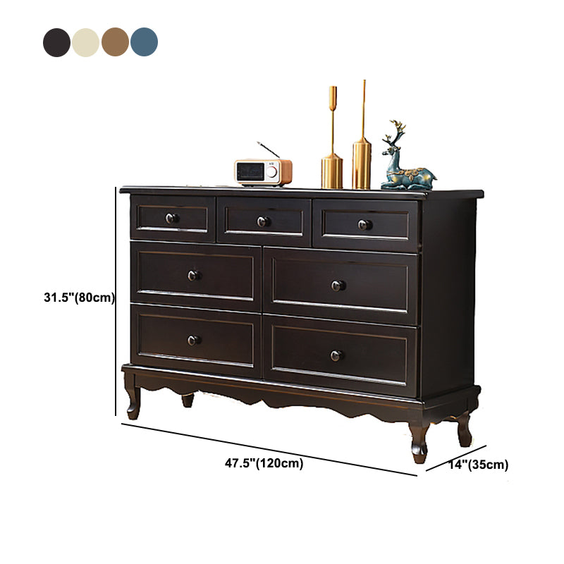 Mid-Century Modern Wood Accent Chest with Drawers 13.77" Wide Side Cabinet