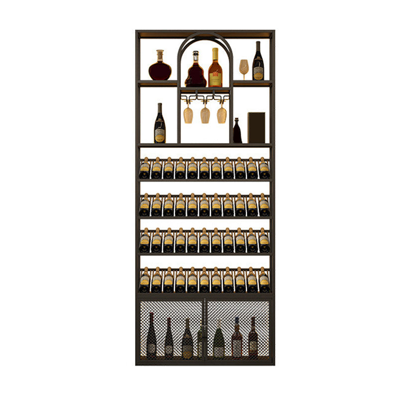 Glam Style Wine Bottle Rack Metal Wine Rack with Stemware Holder