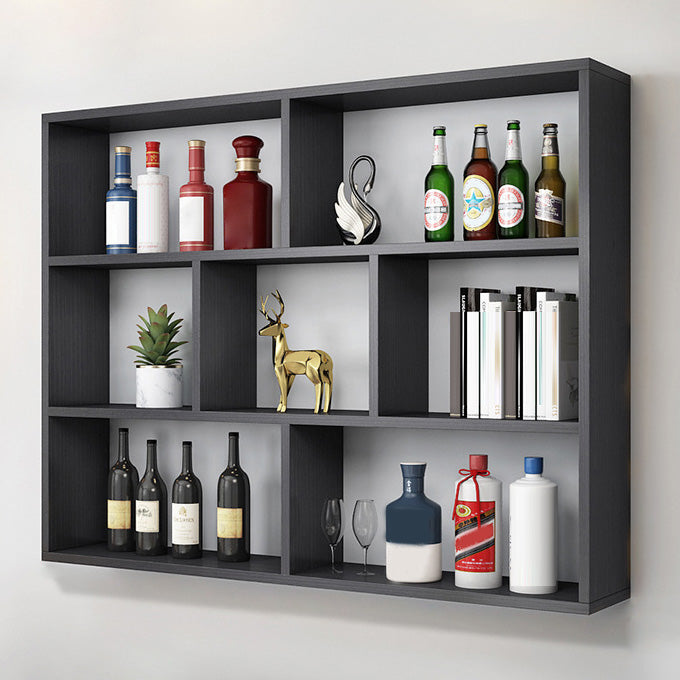 Manufactured Wood Modern Bottle Wine Rack Wall Mounted Wine Rack Bottle with Shelf