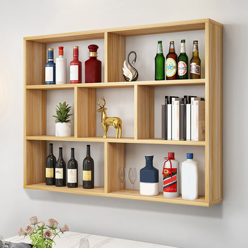 Manufactured Wood Modern Bottle Wine Rack Wall Mounted Wine Rack Bottle with Shelf