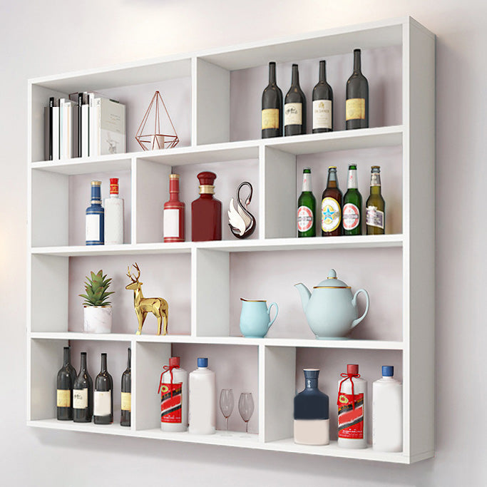 Manufactured Wood Modern Bottle Wine Rack Wall Mounted Wine Rack Bottle with Shelf