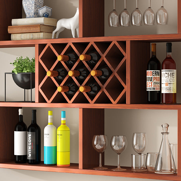 Wine Holder Rack Modern Wall Mounted Manufactured Wood for Kitchen
