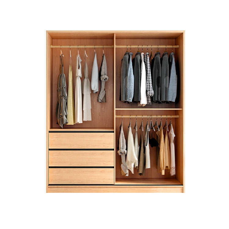 Sliding Engineered Wood Wardrobe Closet Modern Wardrobe Cabinet