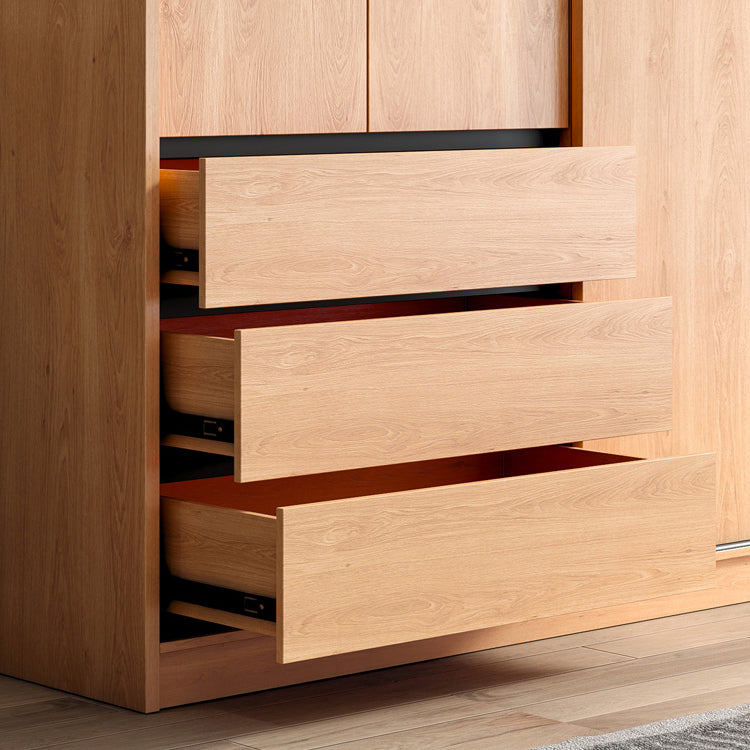 Sliding Engineered Wood Wardrobe Closet Modern Wardrobe Cabinet