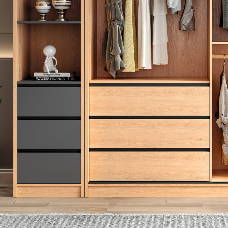 Sliding Engineered Wood Wardrobe Closet Modern Wardrobe Cabinet