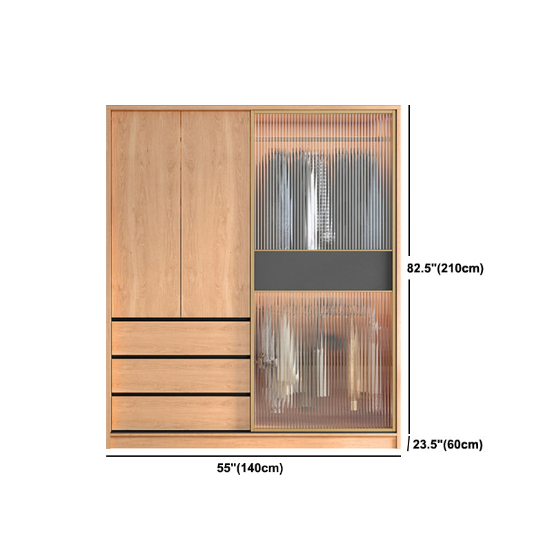 Sliding Engineered Wood Wardrobe Closet Modern Wardrobe Cabinet