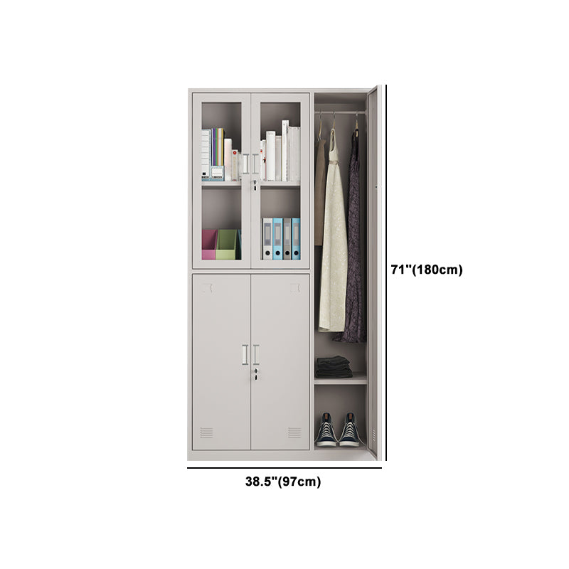 Contemporary Hinged Wardrobe Armoire Metal Wardrobe Cabinet for Home