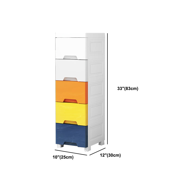 Plastic Home Non-Hanging Armoire Modern Style Storage Cabinet with Caster Wheels