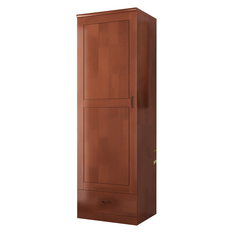 Traditional Wardrobe Cabinet Hinged Rubberwood Wardrobe Armoire