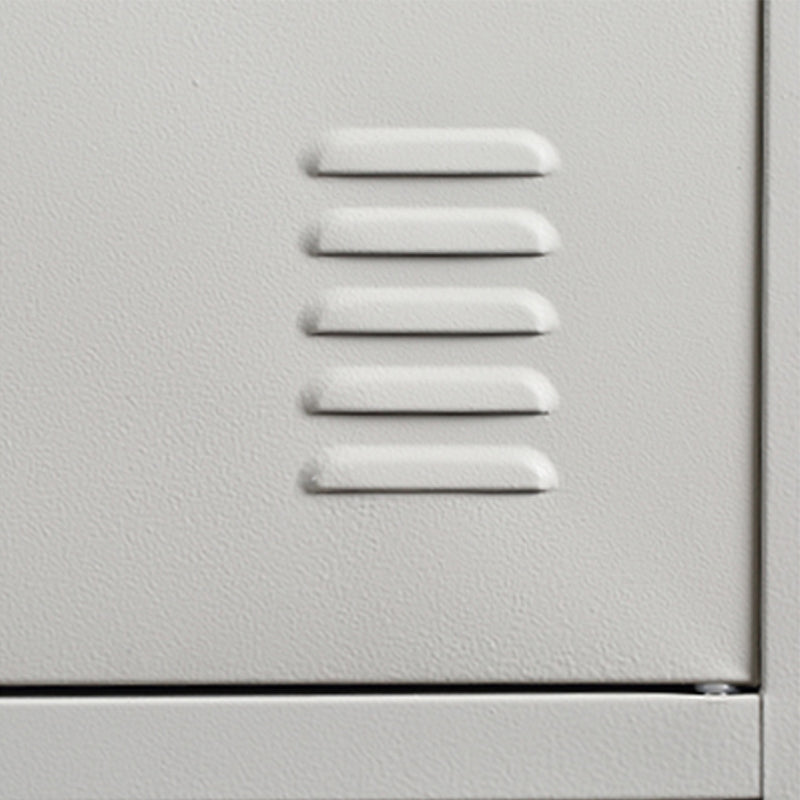 Contemporary Style Wardrobe Armoire Grey Steel Wardrobe Cabinet