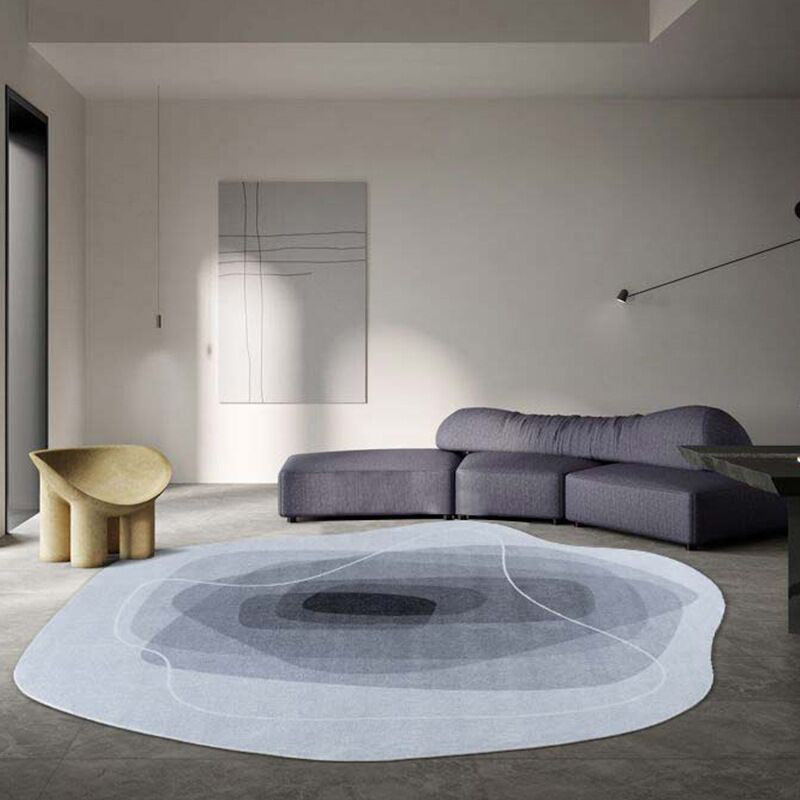 Novelty Ombre Print Carpet Simple Polyester Rug Pet Friendly Area Rug for Living Room