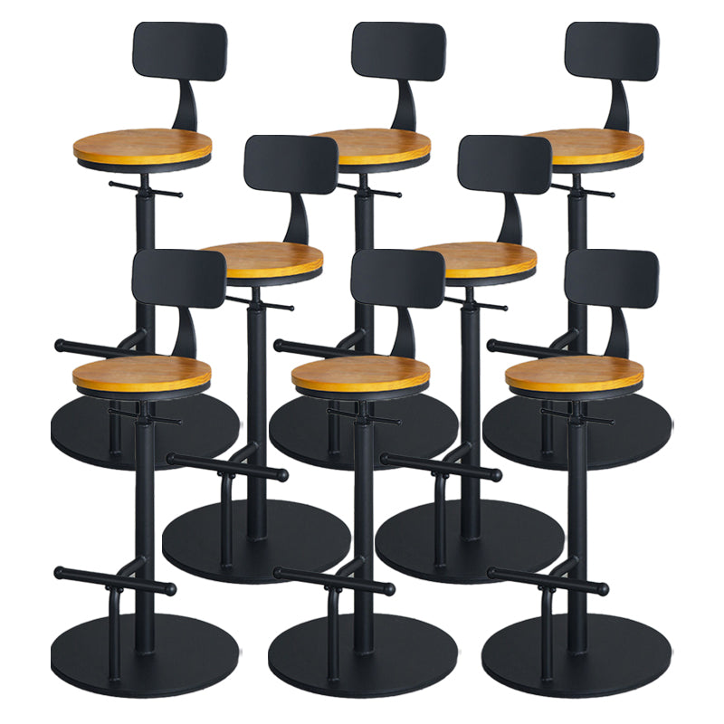 Scandinavian Metal Barstool Faux Leather Counter Stool With 4 Legs in Matte Finish