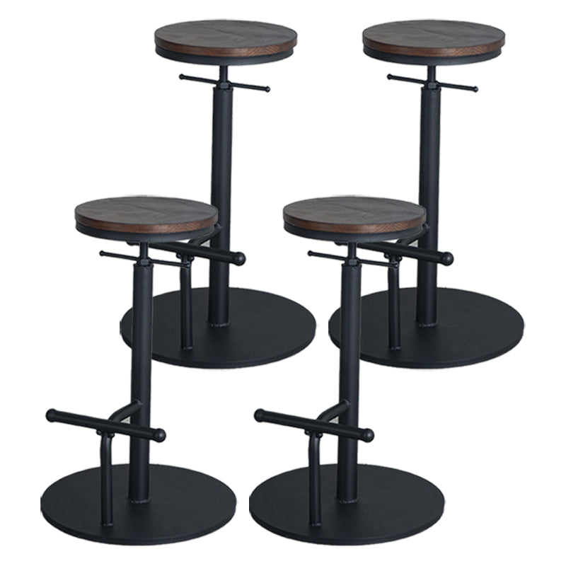 Scandinavian Metal Barstool Faux Leather Counter Stool With 4 Legs in Matte Finish