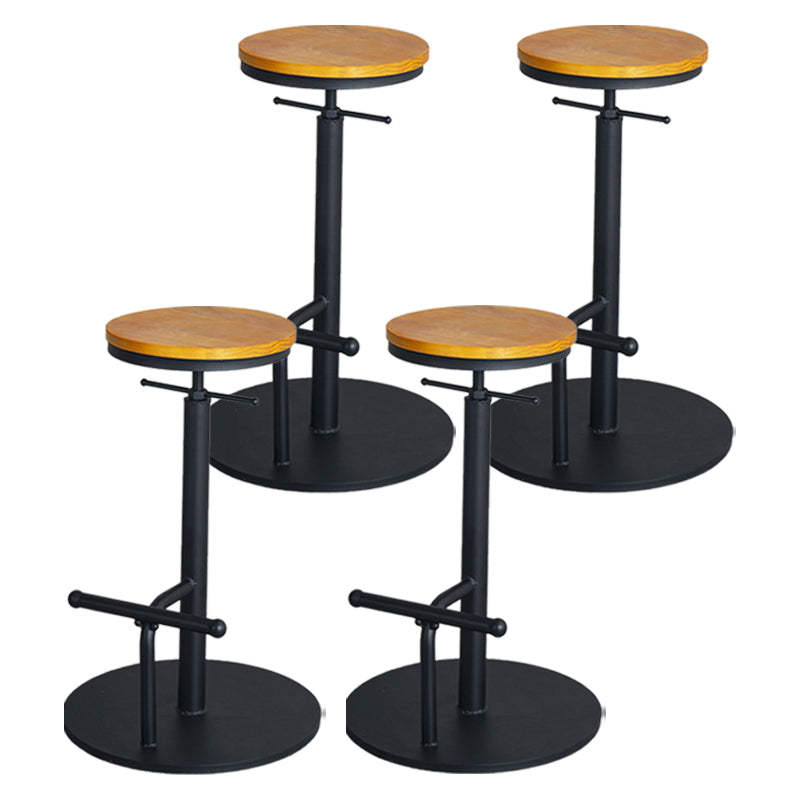 Scandinavian Metal Barstool Faux Leather Counter Stool With 4 Legs in Matte Finish