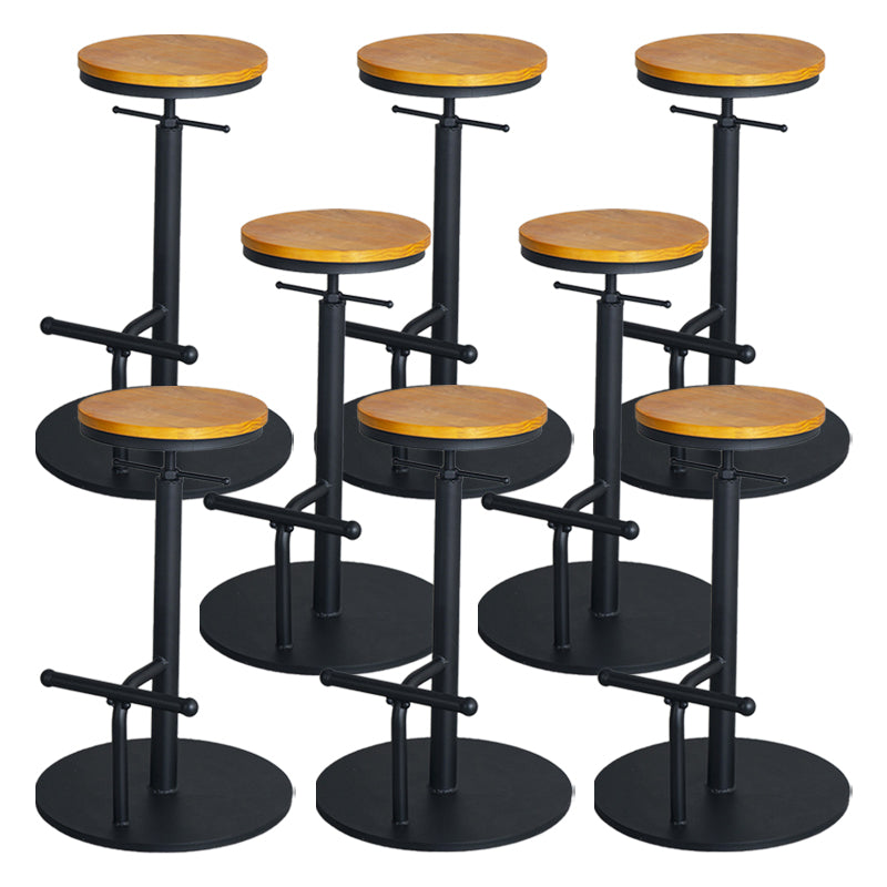 Scandinavian Metal Barstool Faux Leather Counter Stool With 4 Legs in Matte Finish