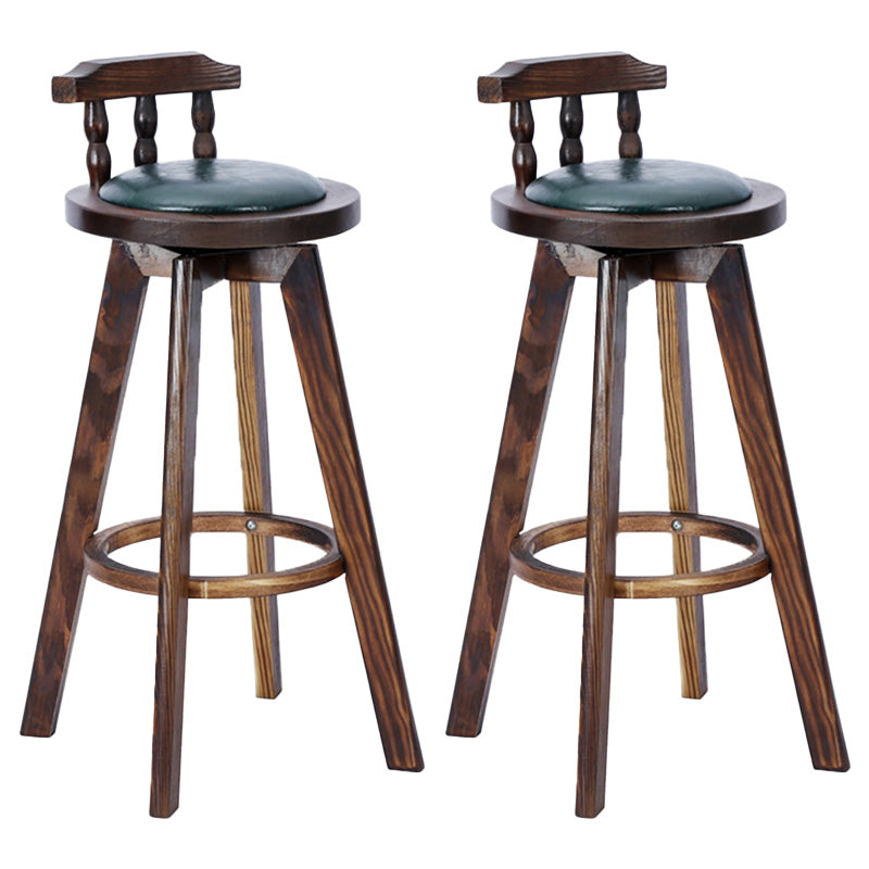 Contemporary Wood Barstool Fabric Upholstered Stool in Matte Finish for Indoor