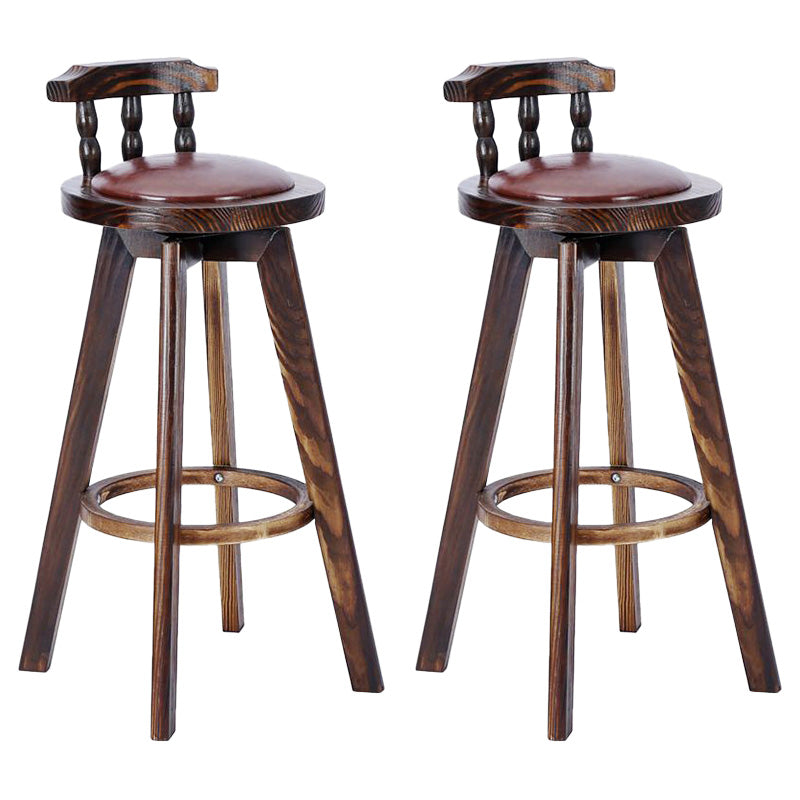 Contemporary Wood Barstool Fabric Upholstered Stool in Matte Finish for Indoor