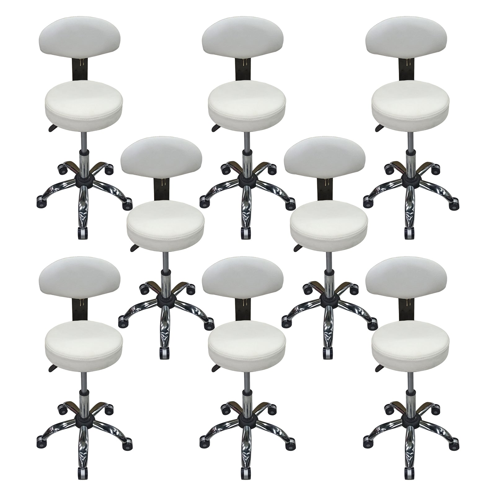 Modern Metal Barstool Fabric Upholstered Counter Stool in Matte Finish for Indoor