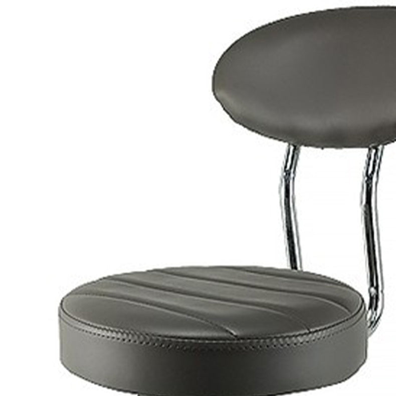 Modern Metal Barstool Fabric Upholstered Counter Stool in Matte Finish for Indoor