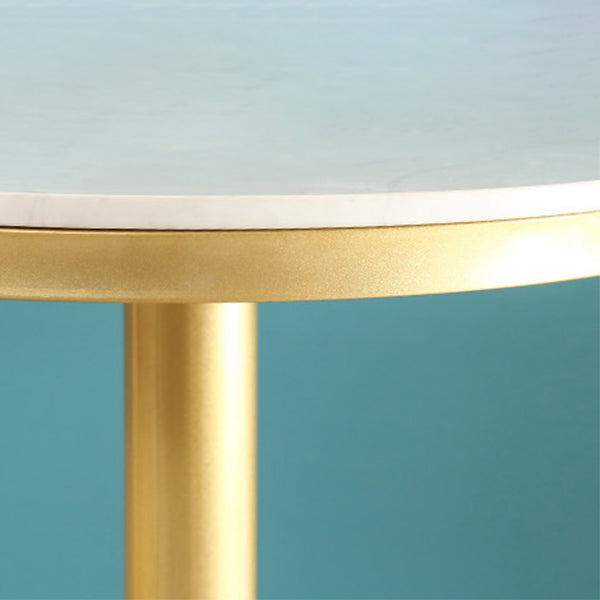 Glam Style Round Bar Table 1/2/3 Pieces Faux Marble Counter Table